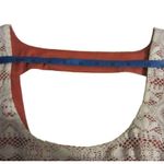 Trixxi  White Lace Coral Overlay Sleeveless Cut Out High Low Women's Dress Size S Photo 4