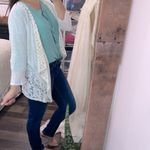 cupio white knit cardigan size medium linen blend Photo 1