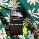 Maude Floral Button through long sleeve shirt dress Green Size 10 Photo 5