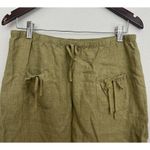 J. Jill Green Linen Midi Skirt Coastal Grandma Coquette Bow Drawstring Pockets Size XS Photo 1