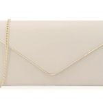 Vegan Leather Clutch Handbag Tan Photo 0