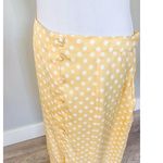 LC Lauren Conrad Yellow Satin Polka Dot Midi Skirt Photo 9