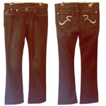 Rock & Republic Kasandra Jeans Dark Wash Embroidered 31 12 Boot Cut Photo 1