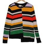 Nine West Womens  Black Yellow Purple Cream Orange Green Crew Neck Sweater Size M Photo 0
