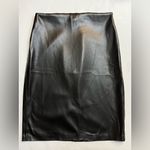Enza Costa KNEE LENGTH LEATHER SKIRT, size S/1 Black Photo 3