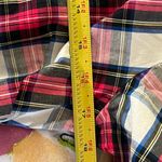 J.Crew  Women's Red Tartan Plaid Button Top with Ruffled Collar Size Small NWT Photo 5