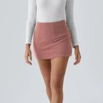 Halara High Waisted Invisible Zipper 2-in-1 A Line Mini Corduroy Casual Skirt Photo 4