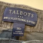 Talbots  Pants Womens 14 Gray Simply Flattering 5 Pocket Corduroy Tapered Ankle Photo 3