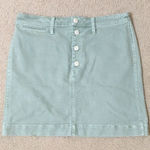 Madewell  Denim Emmett Mint Sage Skirt, size 26 Photo 0