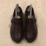 Born Brown Leather Slip On Comfort Women Mules Size 7 Photo 1