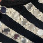 J.CREW. Embellished Sweater Shell Small Black Cream NEW Mirrors Career CG794 Photo 8