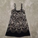 Soma Black White Floral Night Gown Chemise Adjustable Straps Women's Small Photo 2