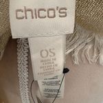 Chico's Myra Scarf Gold Fringe Wrap Unique Yarn Fine Open Stitch Design New Photo 6