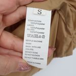 Tan Puffer Vest Women's Size S Sleeveless Collar Zip Up Outerwear Photo 2