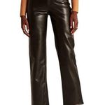 Abercrombie & Fitch Ankle Straight Ultra High Rise Faux Leather Pants Black 4/27 Photo 0