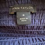 Ann Taylor  Navy Smocked Scalloped Tiered Maxi Dress Sleeveless Cotton Blend | M Photo 5