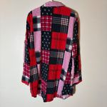 Victoria's Secret  Patchwork Plaid Sleep Shirt Button Front Size Medium Photo 6