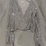 Open Edit Sparkle long sleeve top  Photo 0