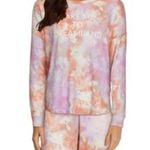 Wildfox TIE DYE RAINBOW TAKE ME TO DREAMLAND PURPLE LONG SLEEVE CREW NECK TOP Photo 0