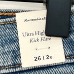 Abercrombie & Fitch Ultra High Rise Kick Flare Leg Denim Jeans Blue Size 26 NWT Photo 4