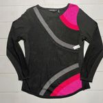 NWT - Nic + Zoe - Women’s Black & Pink Sweater - Size Petite Large Photo 0