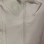 Aerie White Fuzzy Pullover Photo 3