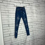 Bamboo  High Rise Distressed Skinny Jeans Women’s 0 Medium Wash Stretch Denim Photo 1