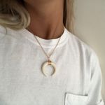 Boho Necklace: White Photo 0