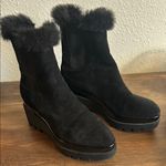 DKNY Women's Black Fur-Trimmed Boots Photo 0