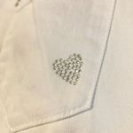 Twin Set junior ladies 16 solid white heart embellish super stretch skinny jeans Size 28 Photo 4