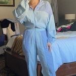 PARADISED Blue 100% Cotton Long Sleeve Tracksuit Kelsey Jumpsuit Size Medium Photo 11