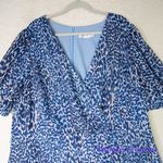 Eliza J  Leopard Print Faux Wrap‎ Dress in Blue Lyst plus size 22W Photo 3
