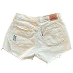 Levi's LEVI’S Butterfly Print 501 Raw Hem Jean Shorts Off White Size 30 NEW Photo 3