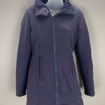 The North Face  Caroluna quilted fleece jacket purple long coat zip up size small Photo 0
