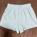 Light Blue Cotton Pull On Comfy Shorts Casual Sleepwear Women’s Sz S EUC Photo 0
