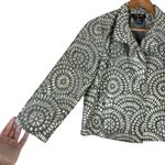 Etcetera  Metallic Floral Jacquard Blazer‎ Jacket in Silver & Grey, Size 8 Photo 7