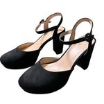 Journee Collection Womens Black Roslynn High Block Heel Sandals US 8 Pumps Photo 0