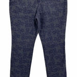 DKNY Dark Wash Floral Denim Mid Rise Jegging Photo 0