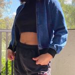 American Apparel Denim Bomber Jacket Photo 0