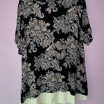 Rose + Olive  2X Blouse Soft Stretch Jersey Knit Boho Floral Paisley Photo 4