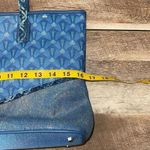 289 By Sara Giunti‎ Womens Denim Like Tote Shoulder Bag Blue Photo 10