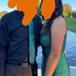 This was my homecoming dress. Size 10 Amarra Emerald Green rhinestone dress Photo 5