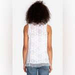 Johnny Was  Quynn  pink embroidered Floral eyelet  Tank Top Photo 11