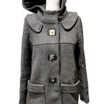 Grey wool coat with hood claudiepierlot Gray Photo 0