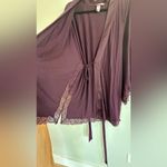 Victoria's Secret  lightweight heavenly robe with lace trim purple size M/L Photo 6