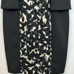London Times Black & White Abstract Peplum Pencil Shift Dress Size 6 Photo 3