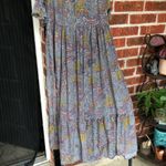 Paani Boho Metallic Abstract Print Tiered Maxi Flowy Dress Photo 5