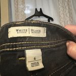 White House | Black Market Denim Skirt, Black&White Stitching, Great Condition Photo 9