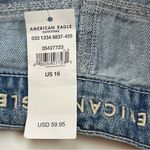 American Eagle  Womens Highest Rise Mom Short Blue‎ Jean Shorts Size 16 33W NEW Photo 3