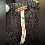 Free People NWT  ENDLESS SUMMER Sz XS CALABAZA RUCHED V NECK MIDI DRESS IN BLACK Photo 4